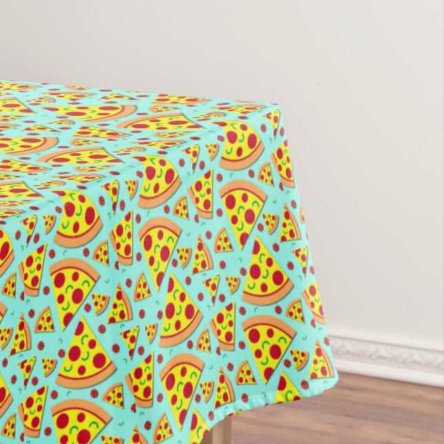 Trendy Pizza Slices on Blue Pizzeria Restaurant Tischdecke (Beispiel)