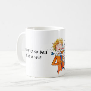 Trendy Poodle küsst unsere Frau in Rot Kaffeetasse
