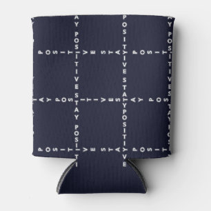 Trendy "Positive" Muster, Gitter Karo. Dosenkühler