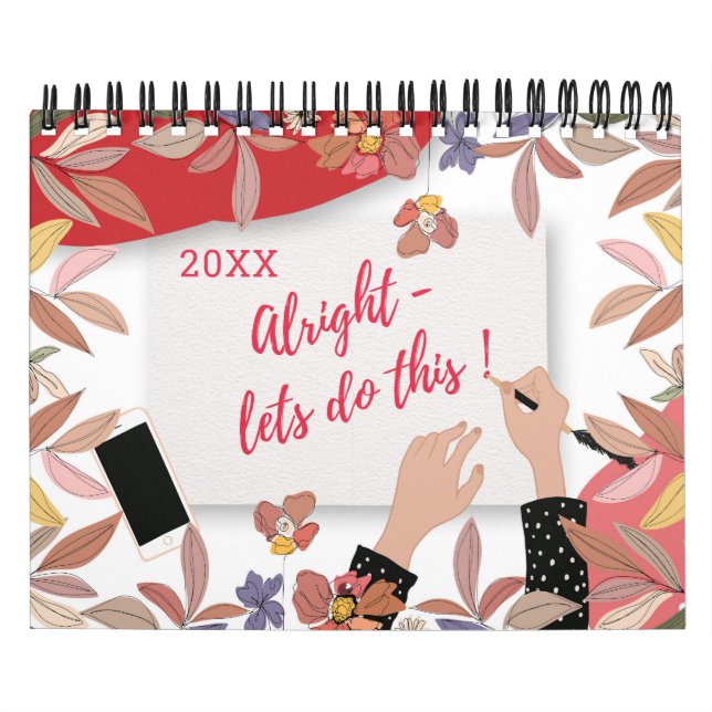 Trendy Positivity Motivierend Abstrakt Girls 2022 Kalender (Titelbild)