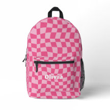 Trendy Preppy Pink Checked