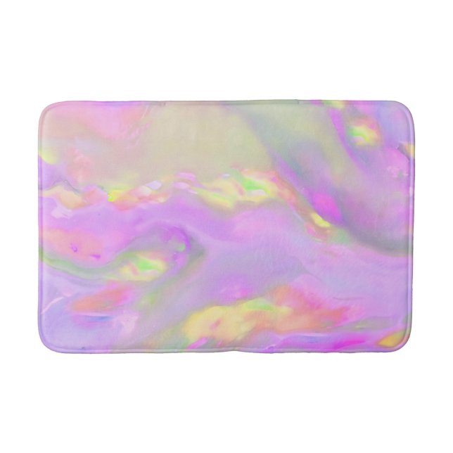 Trendy pretty colorful abstract waves badematte (Vorderseite)