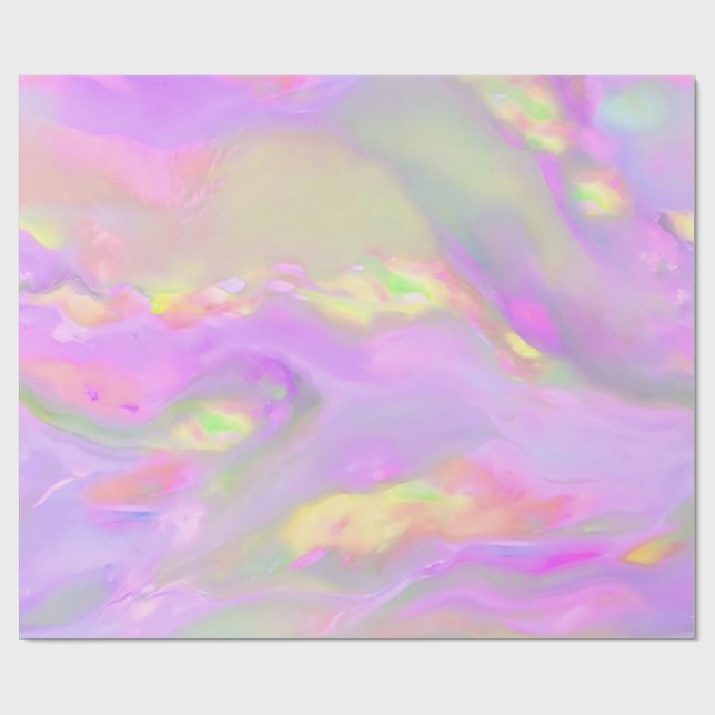 Trendy pretty colorful abstract waves geschenkpapier (Flach)