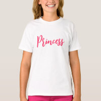 Trendy Princess Print T - Shirt Design Pink