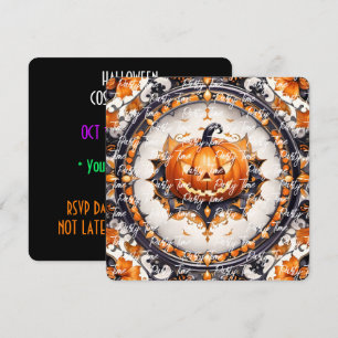 Trendy Pumpkin Halloween Autumn Collection Einladung