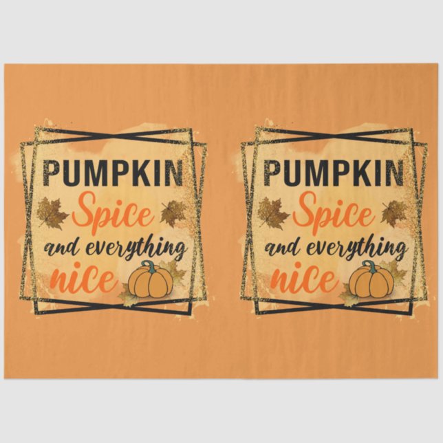 Trendy Pumpkin Spice Elegante Seidenpapier (Vorderseite)