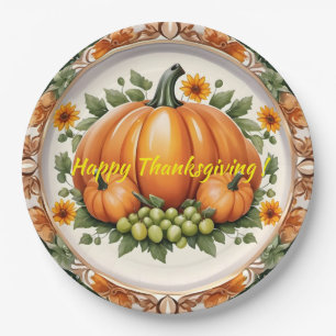 Trendy Pumpkin Thanksgiving Herbstkollektion Pappteller