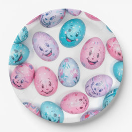 Trendy Purple and Pink Easter Eggs Pattern Paper Pappteller