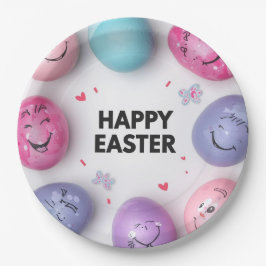 Trendy Purple and Pink Easter Eggs Pattern Paper Pappteller