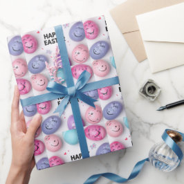 Trendy Purple and Pink Easter Eggs wrapping paper  Geschenkpapier