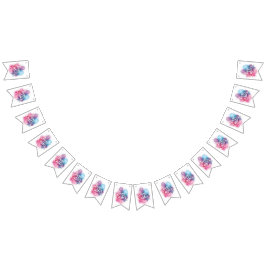 Trendy Purple and Pink Easter Eggs wrapping paper  Wimpelkette