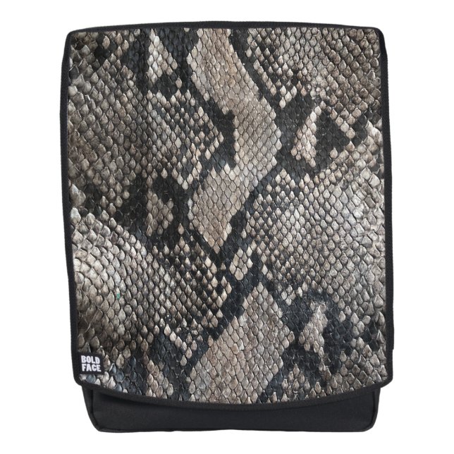 Trendy Python Snake Skin - Rich Elegant Fashion Rucksack (Vorderseite)