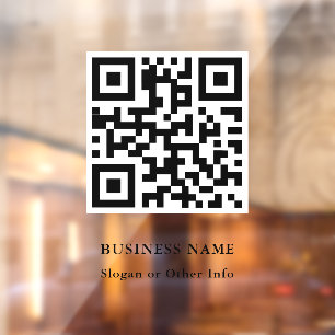 Trendy QR Code Business Fensteraufkleber