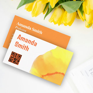 Trendy QR Code coole abstrakte Lichtfarben Visitenkarte