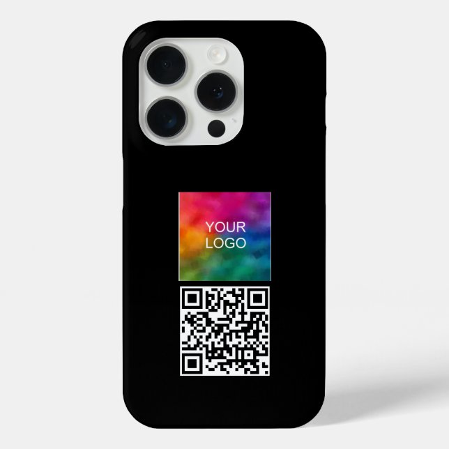 Trendy QR Code Hochladen der Logo-Vorlage Elegante Case-Mate iPhone Hülle (Rückseite)