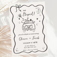 Trendy Quirky Hand Drawn Wavy wir gepeitscht Hochz