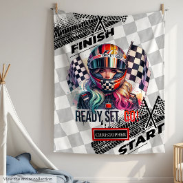 Trendy Racing Blanket Formel 1 Auto für Mädchen Fleecedecke