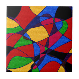 Trendy Rainbow Abstrakt Kunstgeschenke Fliese