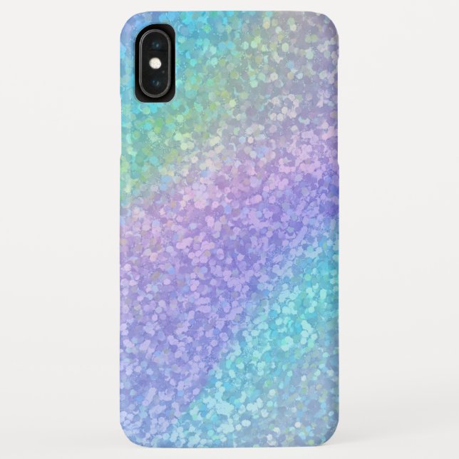 Trendy Rainbow Glitzer Apple Case-Mate iPhone Hülle (Rückseite)
