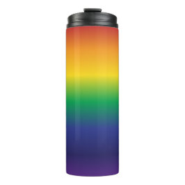 Trendy Rainbow Gradient Streifen Thermosbecher