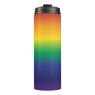 Trendy Rainbow Gradient Streifen Thermosbecher