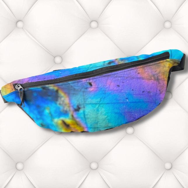 Trendy Rainbow Marble Pattern Bauchtasche (Trendy Modern Rainbow Labradorite Crystal Stone Fanny Pack)