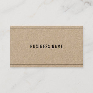 Trendy Real Kraft Paper Elegante Company Template Visitenkarte