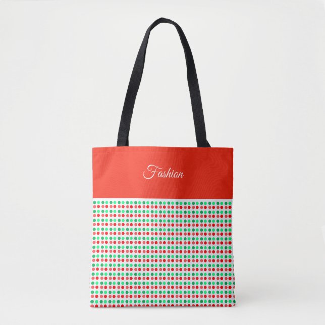 Trendy Red and Green Polka Dots (Vorderseite)