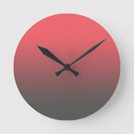 Trendy Red Black Gradient Runde Wanduhr