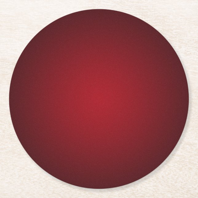 Trendy Red-Black Grainy Vignette Runder Pappuntersetzer (Vorderseite)