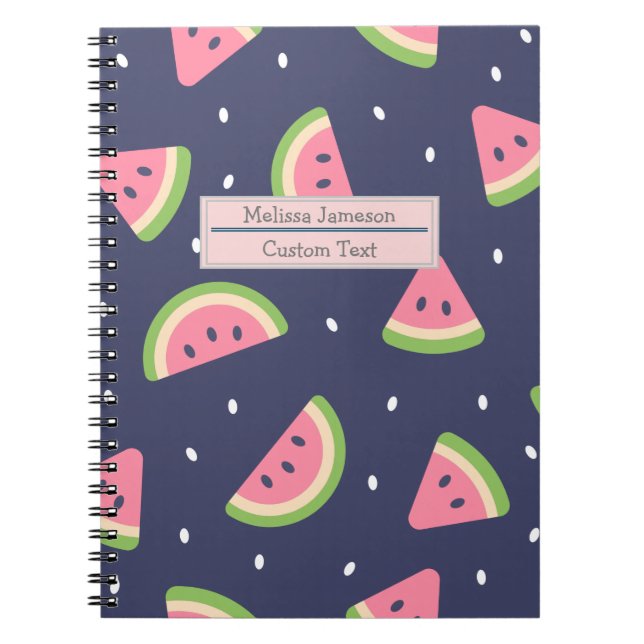 Trendy Red Green Pink Watermelon Muster Notizblock (Vorderseite)