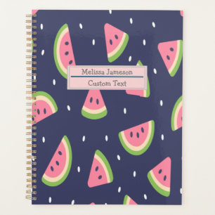 Trendy Red Green Pink Watermelon Muster Planer