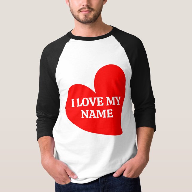 TRENDY RED HERART I LIEBE MEIN ROMANTISCHES TAL T- T-Shirt (Vorderseite)