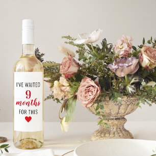 Trendy Red Post Pregnancy Funny Zitat Weinetikett