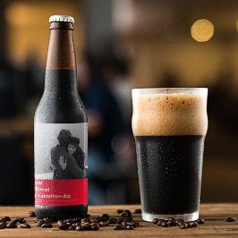 Trendy Red Quote und Foto | Valentines Gift Bierflaschenetikett