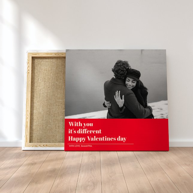 Trendy Red Quote und Foto | Valentines Gift Leinwanddruck (Von Creator hochgeladen)