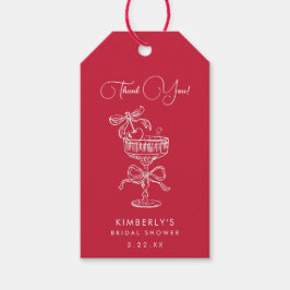 Trendy Red She's The Cherry On Top Bridal Shower Geschenkanhänger