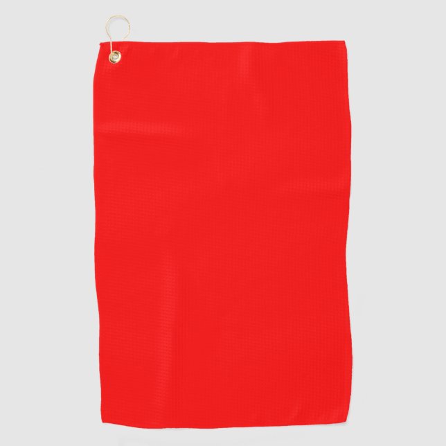 Trendy Red Solid Color Golfhandtuch (Vorderseite)