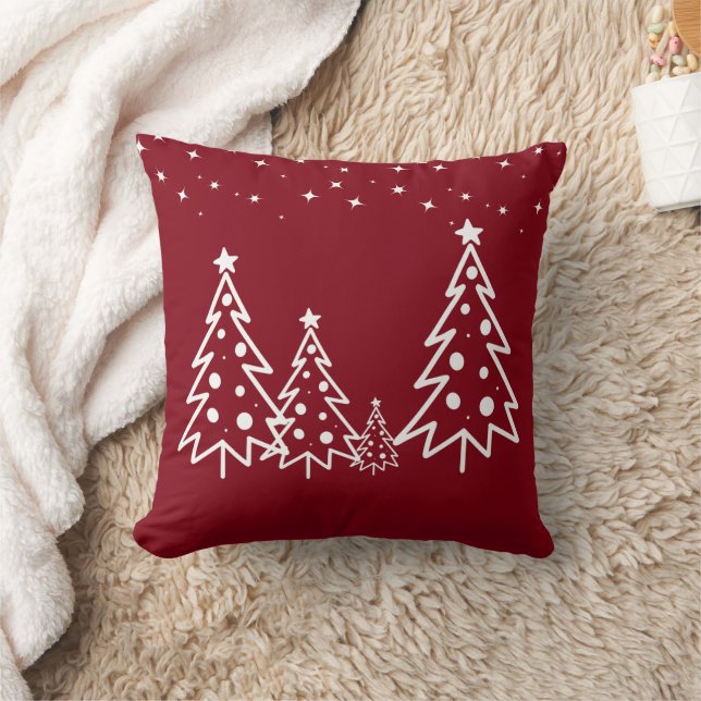 Trendy Red Throw Kissen für Weihnachten (Decke)