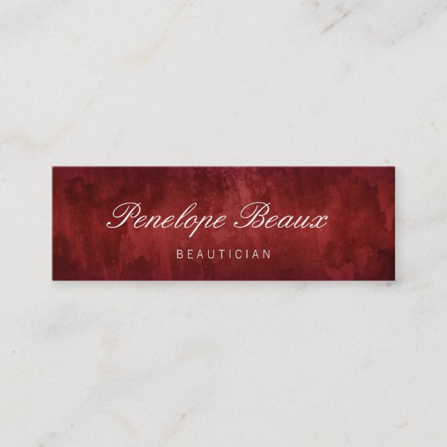 Trendy Red Vintag Mini Visitenkarte (Vorderseite)