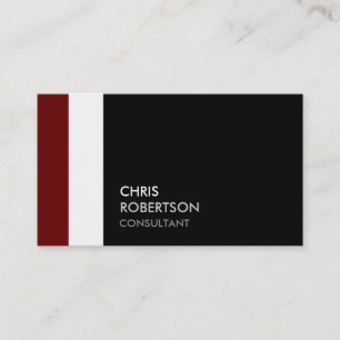 Trendy Red White Black Attractive Business Card Visitenkarte