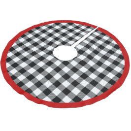 Trendy Red White Black Lumberjack Buffalo Kariert Polyester Weihnachtsbaumdecke