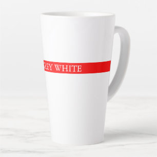 Trendy Red White Stilvoll Einfach Schlicht Ihren N Milchtasse