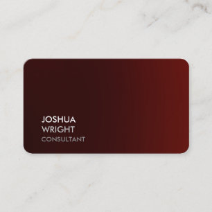 Trendy Reddish Brown Attraktiv Schlicht Chic Visitenkarte