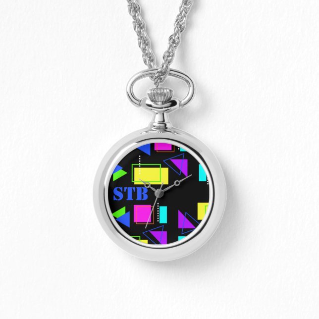 TRENDY RETRO 80er FASHION FARBFARBE ACHTGHTIES MON Armbanduhr (Vorderseite)