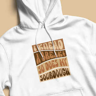 Trendy Retro Beige Sourdough Brot Baker Funny Hoodie