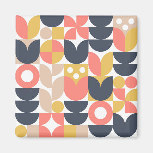 Trendy Retro Floral Pattern Magnet
