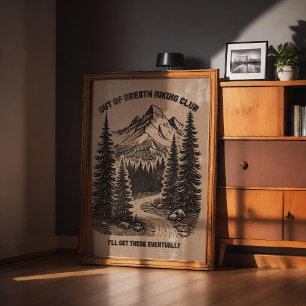 Trendy Retro Funny Wanderposter Poster