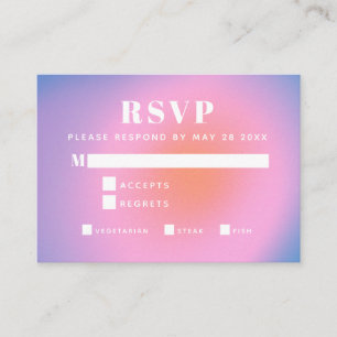 Trendy Retro Gradient Pink und Lila UAWG Begleitkarte