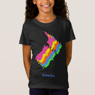 TRENDY RETRO NZ COLORFUL LAND GRAPHIC KIWI KID T-Shirt